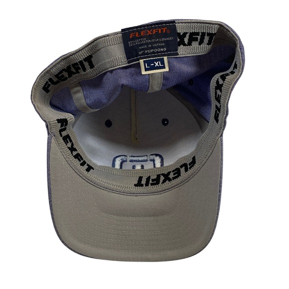 Travis Matthw Mens L-XL Blue Baseball Cap Flexfit Fitted Hat - Picture 2 of 3